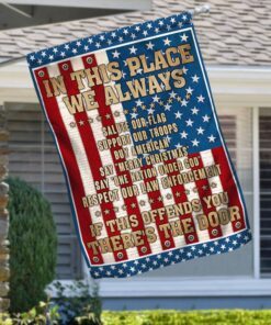 Patriotic American Flag In This Place Salute Our Flag One Nation Under God LHA1836F