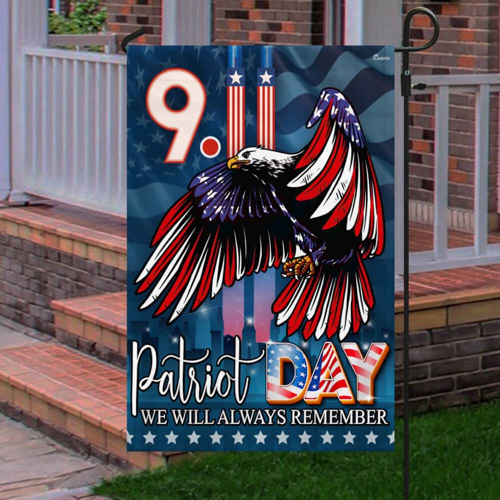 Patriotic American Flag With Eagle Flagwix™ Patriot Proud And Remember 911 Flag  NTB193F - Image 5