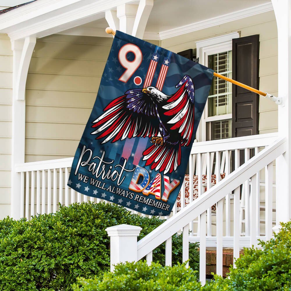 Patriotic American Flag With Eagle Flagwix™ Patriot Proud And Remember 911 Flag  NTB193F - Image 3