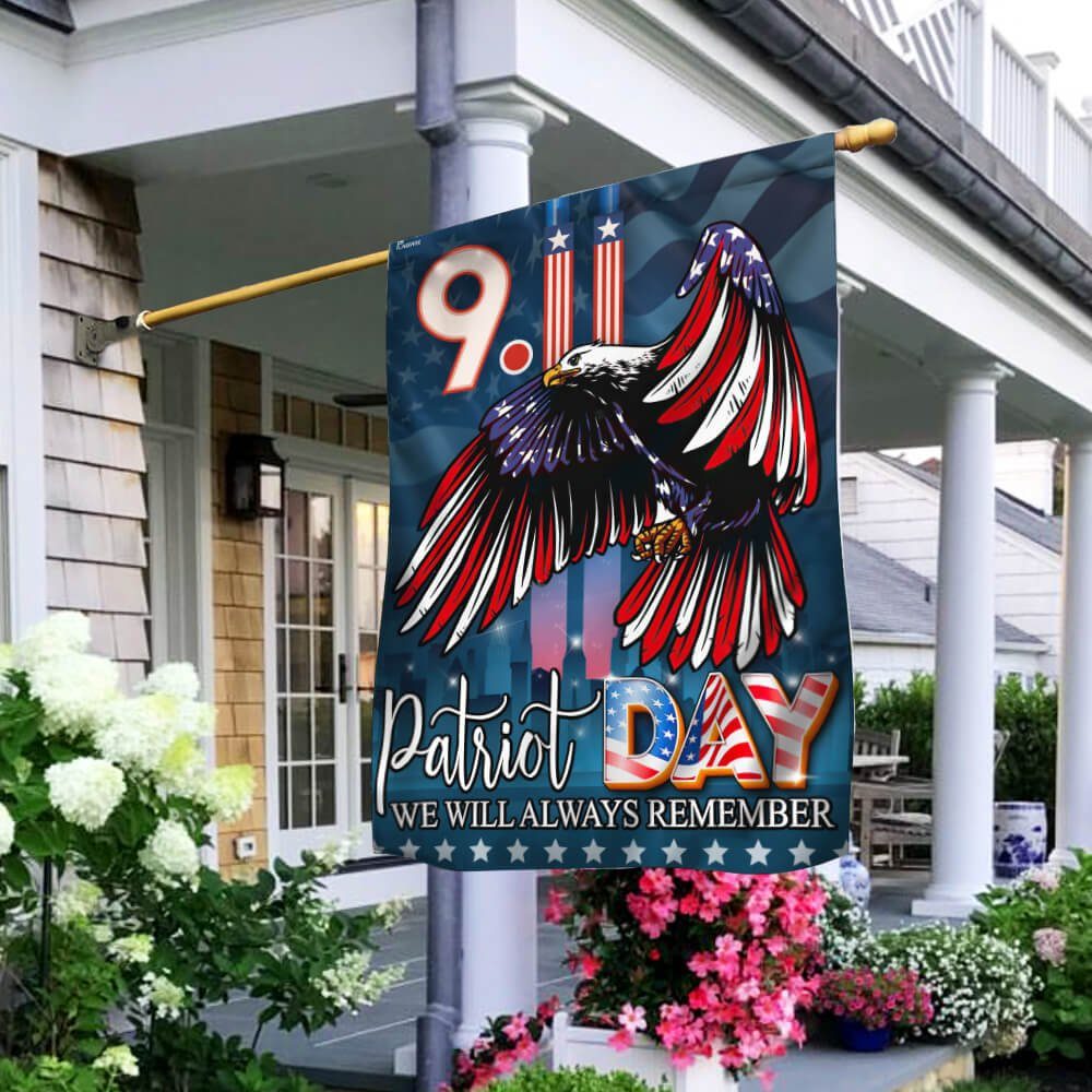 Patriotic American Flag With Eagle Flagwix™ Patriot Proud And Remember 911 Flag  NTB193F