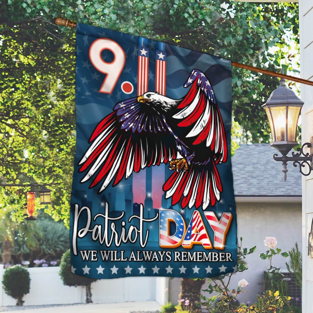 Patriotic American Flag With Eagle Flagwix™ Patriot Proud And Remember 911 Flag  NTB193F - Image 2