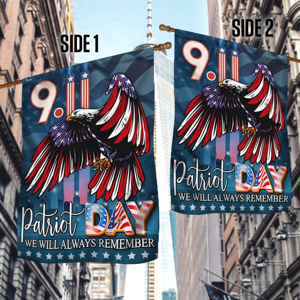 Patriotic American Flag With Eagle Flagwix™ Patriot Proud And Remember 911 Flag  NTB193F - Image 4