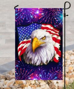 patriotic bald eagle american flag 4657