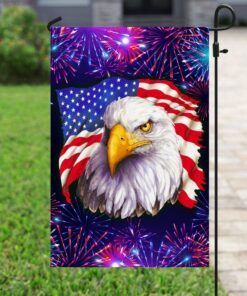 patriotic bald eagle american flag 5918