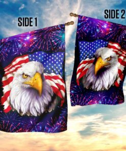 patriotic bald eagle american flag 7035