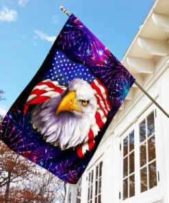 patriotic bald eagle american flag 7328