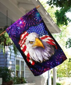 patriotic bald eagle american flag 8303