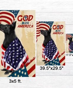 patriotic black german shepherd dog god bless america american flag tqn1341fv2 1839