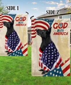 patriotic black german shepherd dog god bless america american flag tqn1341fv2 5536