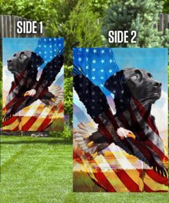 patriotic black labrador flag 1619