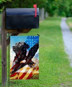 patriotic black labrador flag 3203