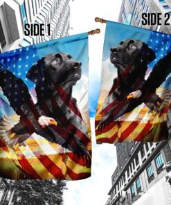 patriotic black labrador flag 4111
