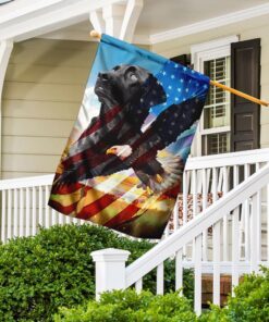 patriotic black labrador flag 6514