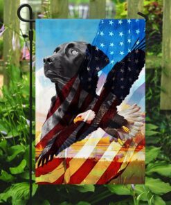 patriotic black labrador flag 8165