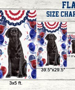 patriotic black labrador retriever dog 4th of july independence day flag tqn1298fv2 4337