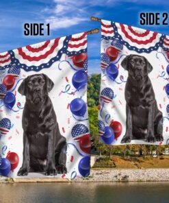 patriotic black labrador retriever dog 4th of july independence day flag tqn1298fv2 5477