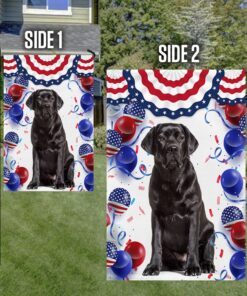 patriotic black labrador retriever dog 4th of july independence day flag tqn1298fv2 5728