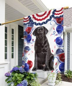 Patriotic Black Labrador Retriever Dog  4th Of July Independence Day Flag TQN1298Fv2