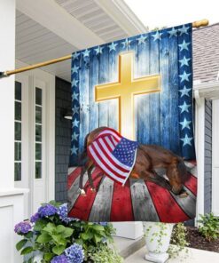 Patriotic Bowing Horse American Flag DDH3206F
