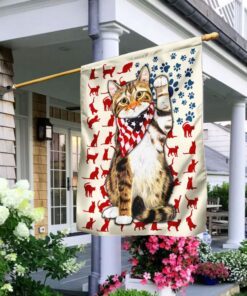 Patriotic Cat Kitten Kitty Flag