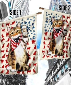 patriotic cat kitten kitty flag 5776