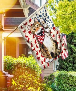 patriotic cat kitten kitty flag 8695