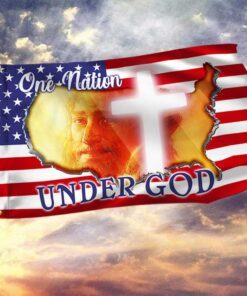 Patriotic Christian Grommet Flag One Nation Under God DBD2974GF