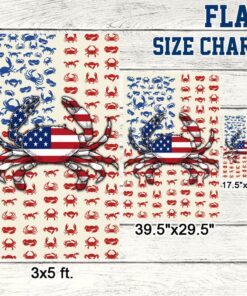 patriotic crab flag 4th of july tqn228f 1132