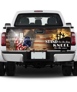patriotic cross american truck tailgate decal sticker wrap 1347
