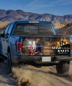 patriotic cross american truck tailgate decal sticker wrap 4727