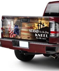 patriotic cross american truck tailgate decal sticker wrap 6250