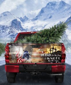 patriotic cross american truck tailgate decal sticker wrap 6989