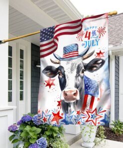 patriotic dairy cow 4th of july flag tqn1273f 2587