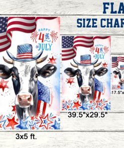 patriotic dairy cow 4th of july flag tqn1273f 2729