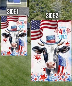 patriotic dairy cow 4th of july flag tqn1273f 3359