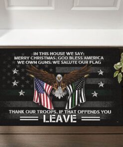 Patriotic Doormat In This House We Salute Our Flag DDH2932DMv1