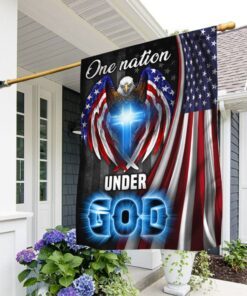 Patriotic Eagle Cross Flag One Nation Under God DDH3393F