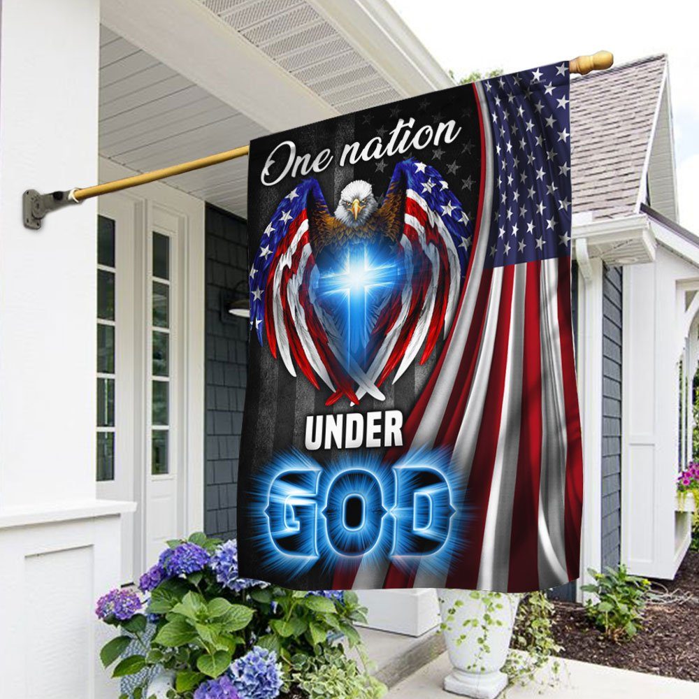 Patriotic Eagle Cross Flag One Nation Under God DDH3393F