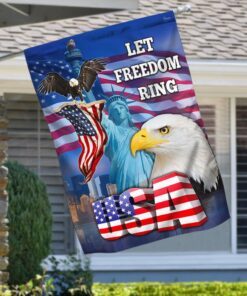 patriotic eagle flag happy independence day 4th of july let freedom ring mln212f 3683