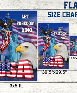 patriotic eagle flag happy independence day 4th of july let freedom ring mln212f 6327