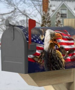 patriotic eagle garden flag &amp mailbox cover qnk757mb 2071