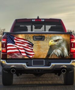 Patriotic Eagle God Bless America Truck Tailgate Decal Sticker Wrap MLH1221TD