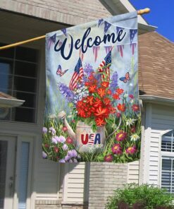 Patriotic Flower 4th Of July Flag TQN1220F
