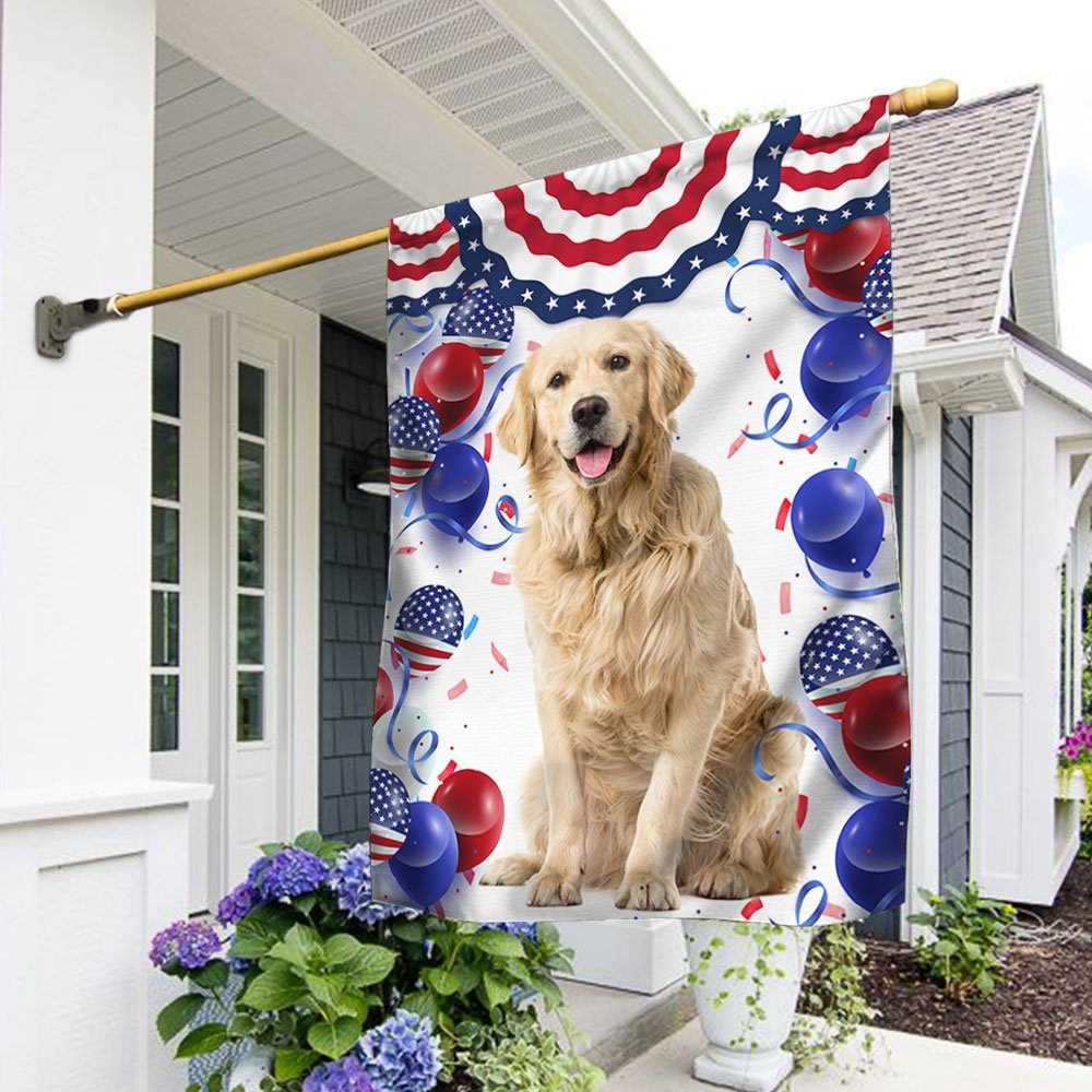 Patriotic Golden Retriever Dog 4th Of July Independence Day Flag TQN1298Fv1 - Image 2