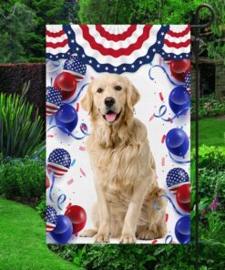Patriotic Golden Retriever Dog 4th Of July Independence Day Flag TQN1298Fv1