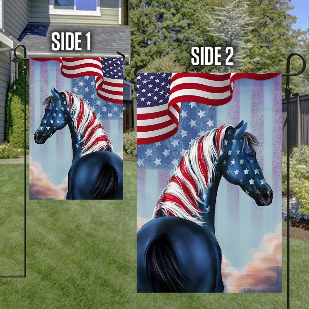 Patriotic Horse 4th Of July Independence Day American Flag TQN1260F - Image 5