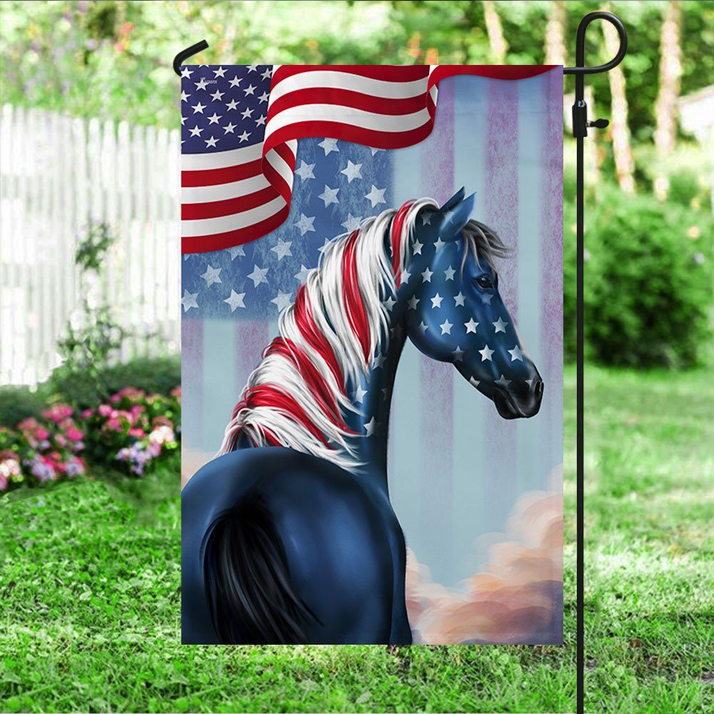 Patriotic Horse 4th Of July Independence Day American Flag TQN1260F - Image 3