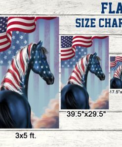 patriotic horse 4th of july independence day american flag tqn1260f 6597