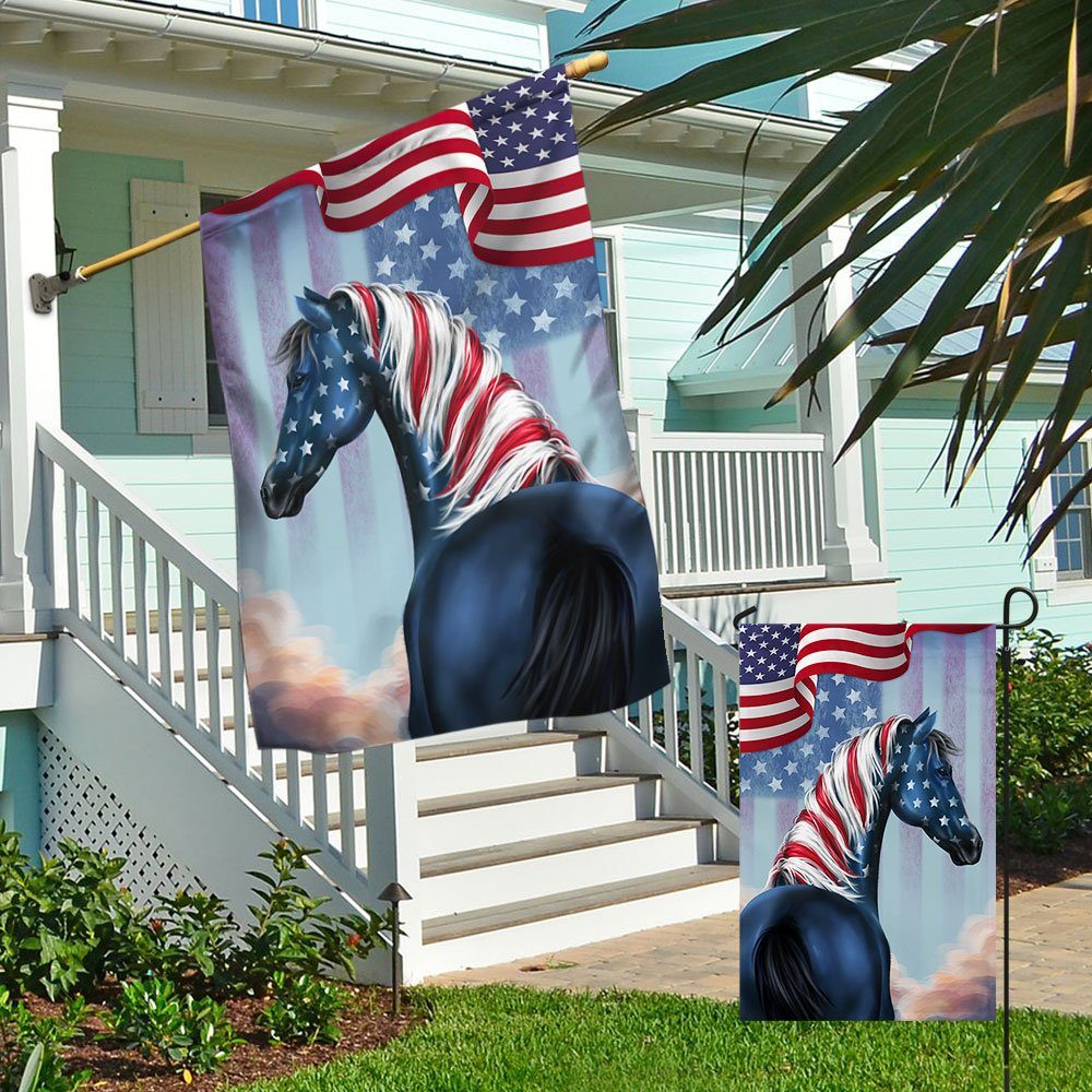 Patriotic Horse 4th Of July Independence Day American Flag TQN1260F - Image 4