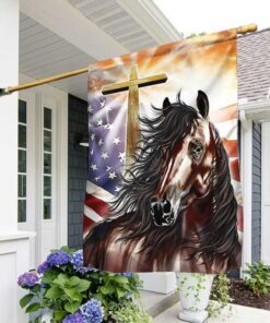 Patriotic Horse American Flag DBD3207F